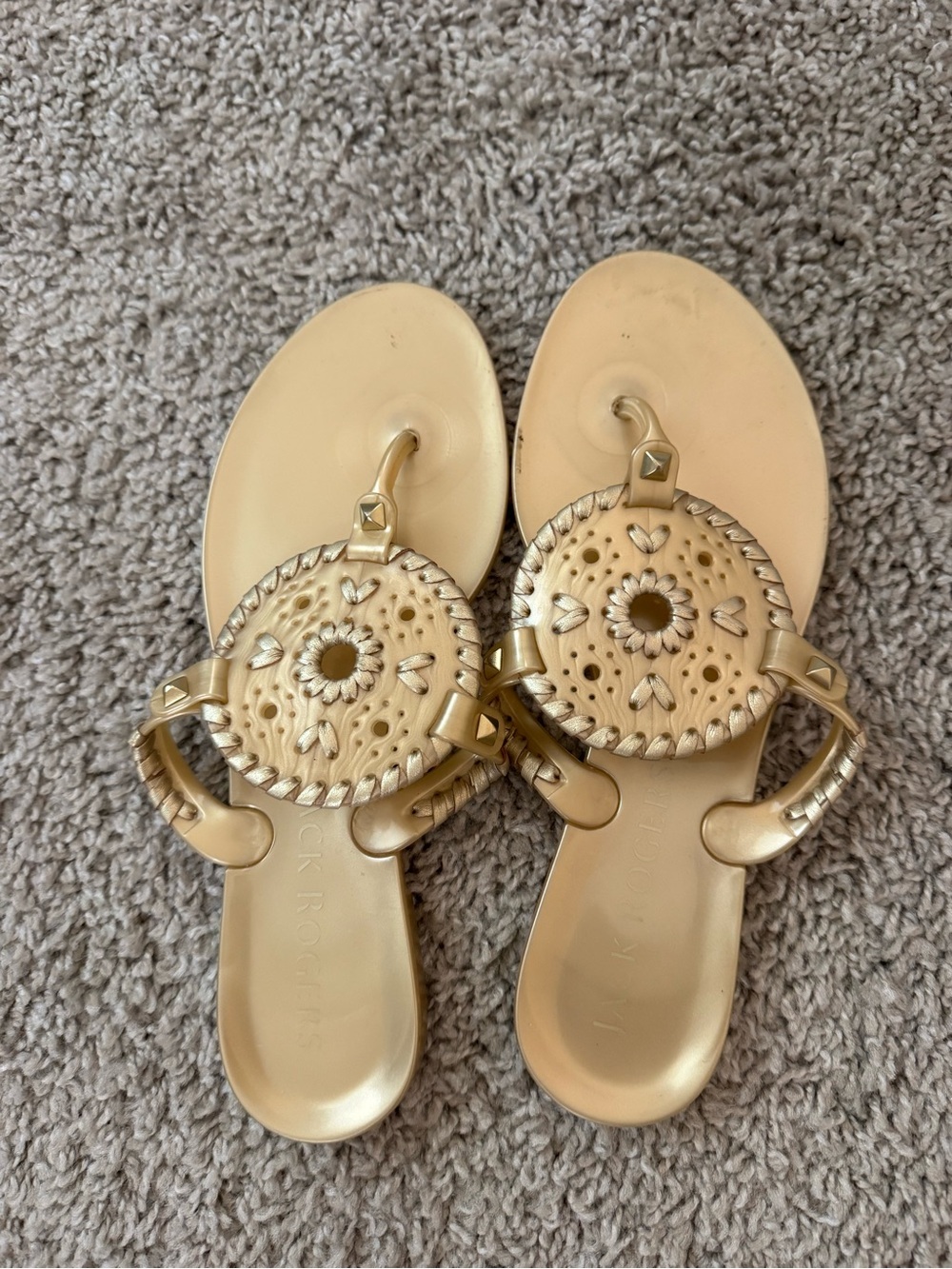 Jack Rogers Gold Jelly Georgica Sandals